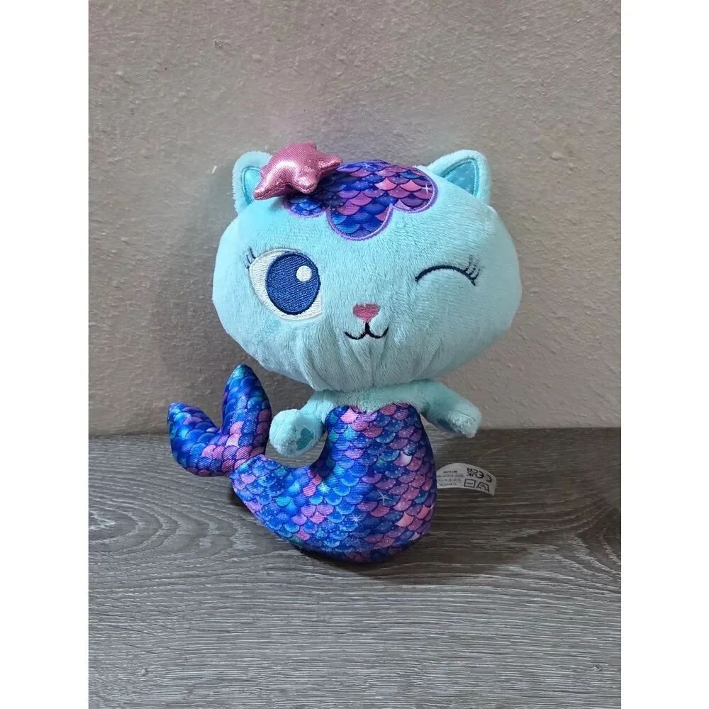Gabby's Dollhouse MerCat 8" Plush Stuffed Animal Mermaid Kitty Cat Toy